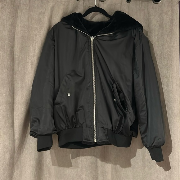 Garage: Black Reversible Bomber - Picture 3 of 4